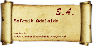 Sefcsik Adelaida névjegykártya